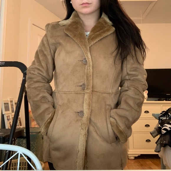 Faux Fur Button-Up Jacket - Picture 2 of 5